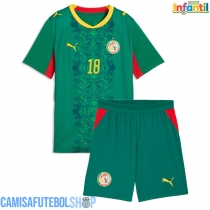Camisa de time de futebol Senegal Ismaila Sarr #18 Replicas 2º Equipamento Infantil Mundo 2026 Manga Curta (+ Calças curtas)